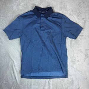 Brooks Brothers Polo Shirts Mens M 346 Mercerized Cotton Micro-Pattern Blue